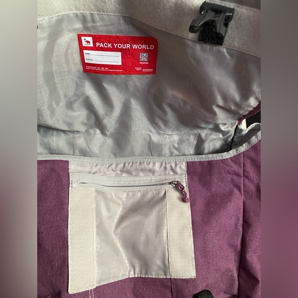 Traveling this year?  Oiwas Messenger Bag ~ Purple Canvas Satche - Picture 5 of 8